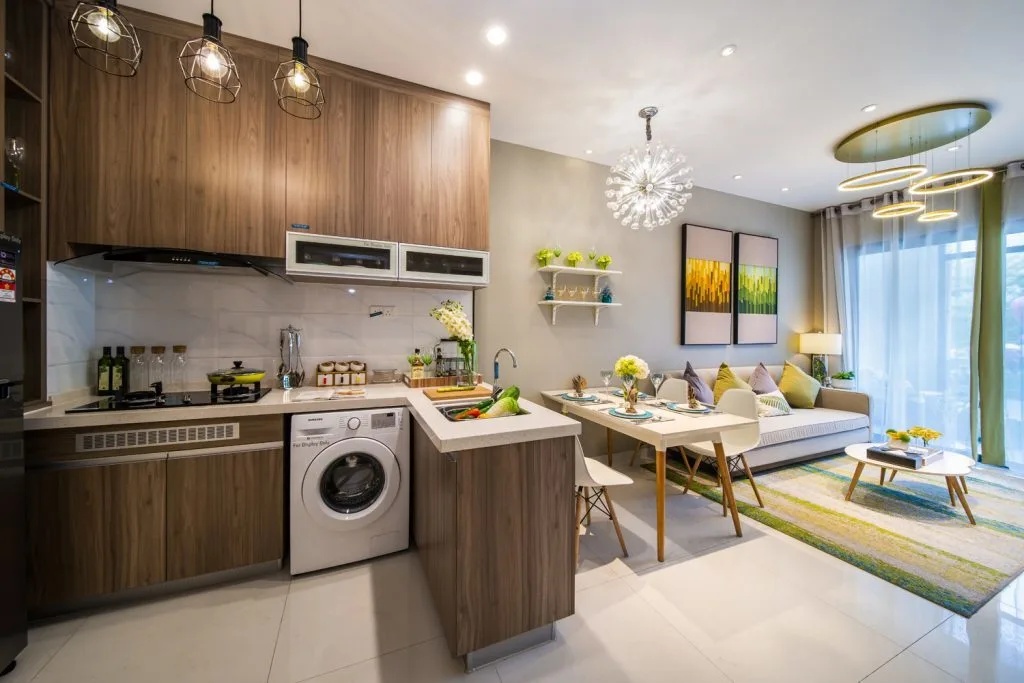  Country Garden Central Park Image shows the interior of a unit, featuring the kitchen, dining area, and living room. in Johor Bahru, Freehold property development, photo